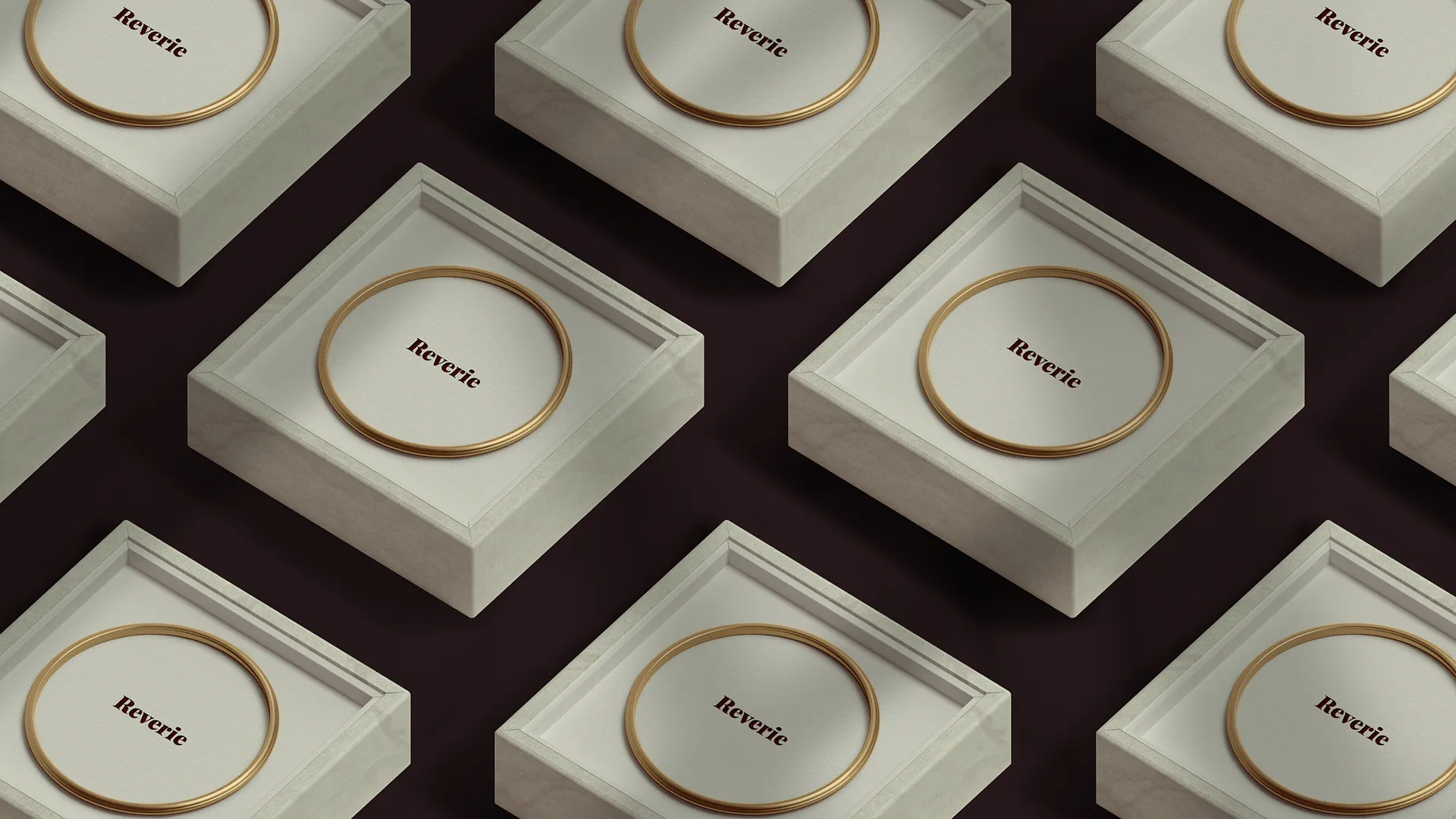Reverie fine-jewelry logo and visual system