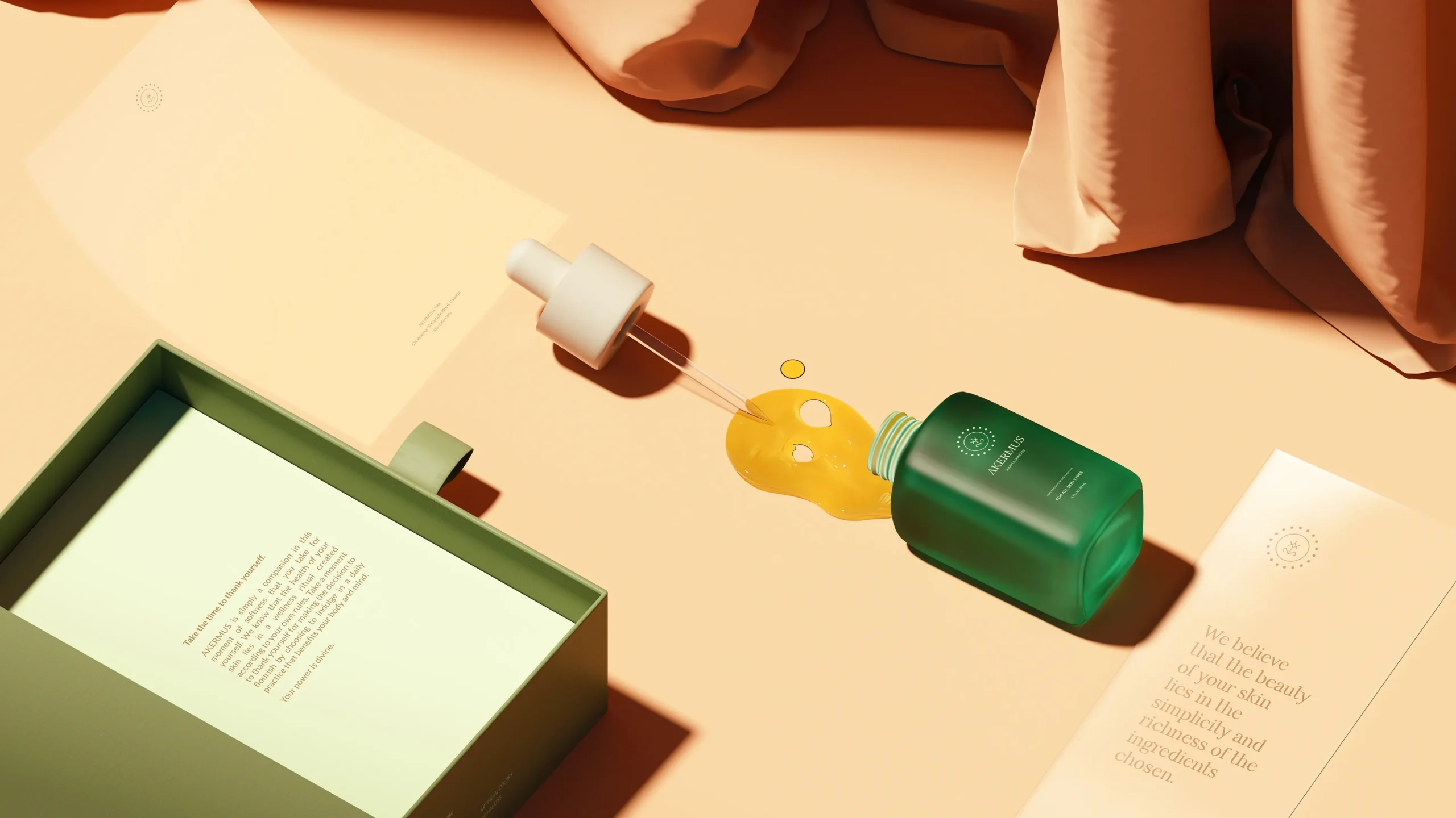 AKERMUS skincare branding and packaging case study by Minto